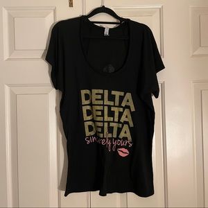 Tri Delta Sincerely Yours scoopneck tee